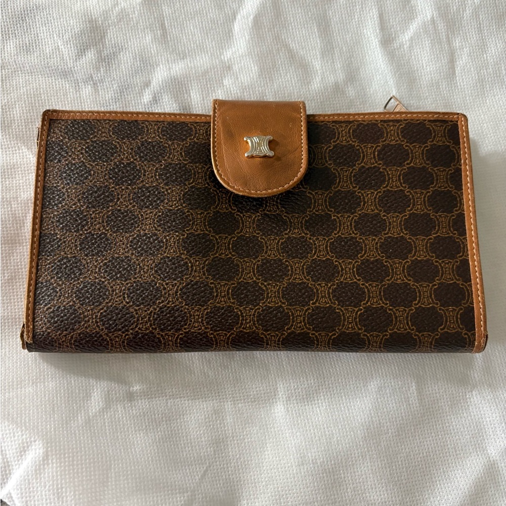 Celine Macadam Long Leather Wallet